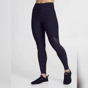 SoulCycle "Angled Blocks" Mesh Panel Leggings - Small - Black